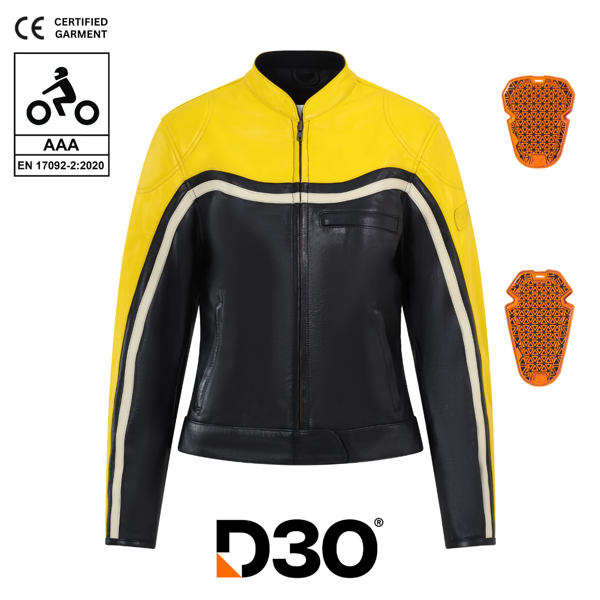 Hayley Yellow Leather Jacket